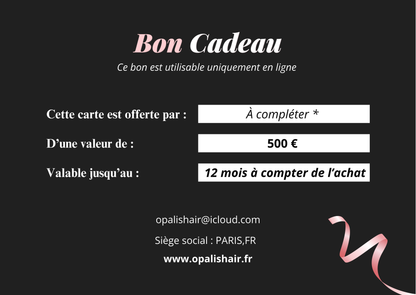 L’invitation OPALIS — Bon Cadeau Digitale”